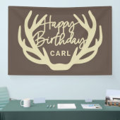 Hertengewei Happy Birthday custom Spandoek (Beurs)