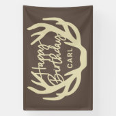 Hertengewei Happy Birthday custom Spandoek (Verticaal)