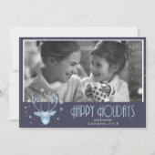 Hertengewei Pijlen Kerst Foto V2 Blauw ID861 Kaart (Voorkant)