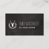 Hertengewei | Rustiek krijtbord Visitekaartje (Voorkant)