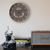 Hertengewei & Wilde Natuur wandklok