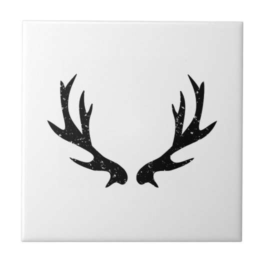  hertengeweien jagen op keramische tegels tegeltje (Voorkant)