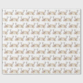 hertengeweien met florale bouquet cadeaupapier (Vlak)