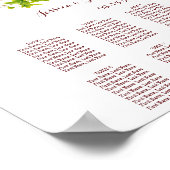 Hertengeweien & Wilde Bloemen Bruiloft Poster (Hoek)