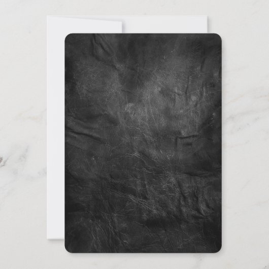 Hertengeweih Bruidsboeket Op Leer Kaart (Achterkant)