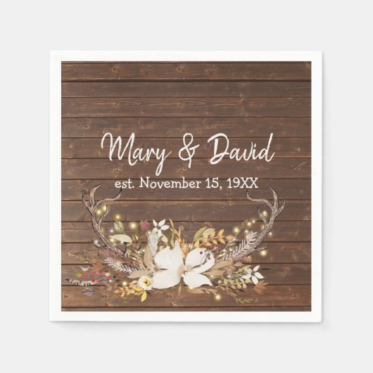 Hertengeweih Jubileumfeest Servet (Voorkant)