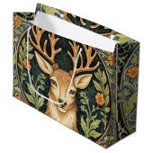 Hertengezicht in bloemenontwerp  groot cadeauzakje (Voorkant Gekanteld)