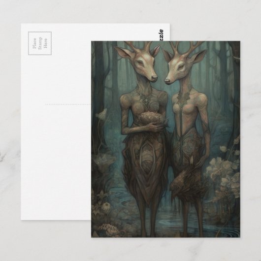 Hertengodinnen in de Bossen Briefkaart (Voorkant / Achterkant)