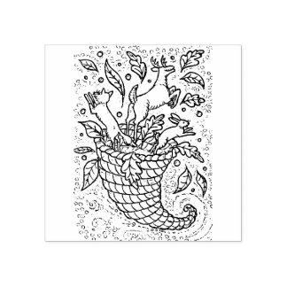 HERTENHAZEN VOSSENBOS WILDE DIEREN, NATUUR CORNUCO RUBBERSTEMPEL