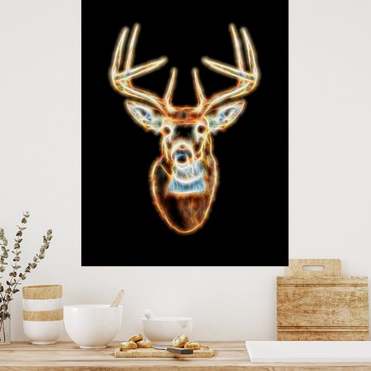 Hertenhoofd pure Energiespirit Poster (Keuken)
