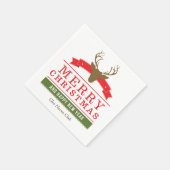 Hertenhoofd Vrolijk kerstfeest Servetten (Hoek)