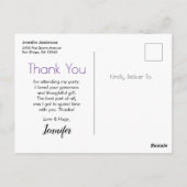 Hertenhoofd w / Bloemen & Bergen Party Dank u Briefkaart (Achterkant)