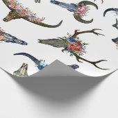 Hertenhoorn Bloemmotief Cadeaupapier (Hoek)
