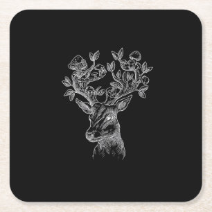 Hertenhoorn Paddenstoelen Cottage Goblincore Vint Kartonnen Onderzetters