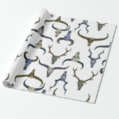 Hertenhoorn Patroon Cadeaupapier (Uitgerold)