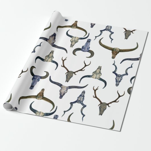 Hertenhoorn Patroon Cadeaupapier (Uitgerold)
