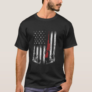 Hertenjacht Amerikaanse vlag Shirt voor jager lang