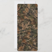 Hertenjacht Camo Berg Bruiloftsprogramma Save The Date (Achterkant)