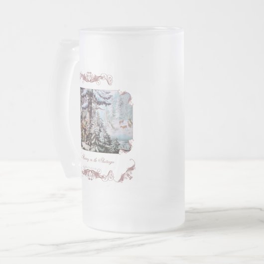 Hertenjacht Frosted Beer Mok / Stein (Voorkant links)