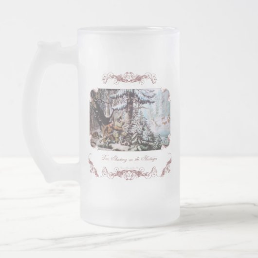 Hertenjacht Frosted Beer Mok / Stein (Links)