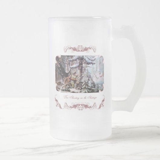 Hertenjacht Frosted Beer Mok / Stein (Rechts)