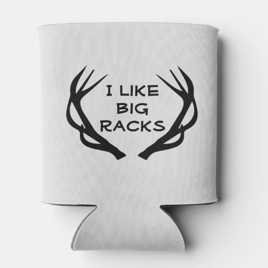 Hertenjacht Ik hou van Big Racks Grappig Blikjeskoeler (Achterkant)