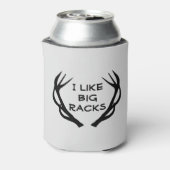 Hertenjacht Ik hou van Big Racks Grappig Blikjeskoeler (Blikje Achterkant)