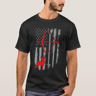 Hertenjacht Shirt Amerikaanse Vlag Boogjacht Jager