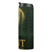 Hertenjacht wildernis maan silhouet thermosbeker (Geroteerd rechts)