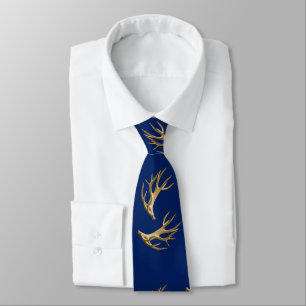 Hertenjager Antlers Navy Blue Stropdas