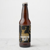 Hertenjager Bruidegom Gewei Bachelorfeest Bier Etiket (Voorkant)
