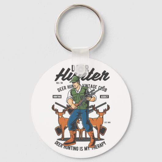 Hertenjager citaat sleutelhanger (Voorkant)