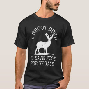 Hertenjager Doe Hunt Venison Eater Anti-Vegan Non- T-shirt