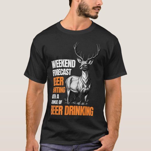 Hertenjager Drink seizoen T-shirt (Voorkant)
