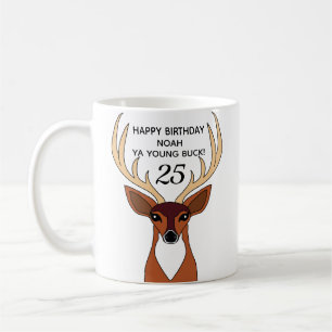 Hertenjager Grappige Jonge Buck Gepersonaliseerde  Koffiemok