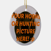 Hertenjager Jacht Voeg Foto toe Kerstmis Keramisch Ornament (Rechts)