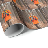 Hertenjager met een geweer in een bos cadeaupapier (Rol Hoek)
