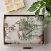 Hertenjager Natuur rustieke vakantie kerst Tissuepapier (Geschenk)