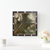 Hertenjager Wildlife Forest Vierkante Klok (Huis)