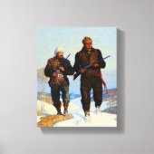Hertenjagers van Newell Convers Wyeth Canvas Afdruk (Voorkant)