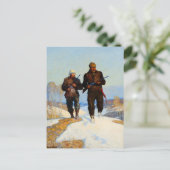 Hertenjagers van Newell Convers Wyeth Feestdagenkaart (Staand voorkant)