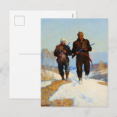 Hertenjagers van Newell Convers Wyeth Feestdagenkaart (Voorkant / Achterkant)