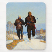 Hertenjagers van Newell Convers Wyeth Muismat (Voorkant)