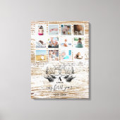 Hertenjong Eerste Jaar Foto Collage Canvas Afdruk (Voorkant)