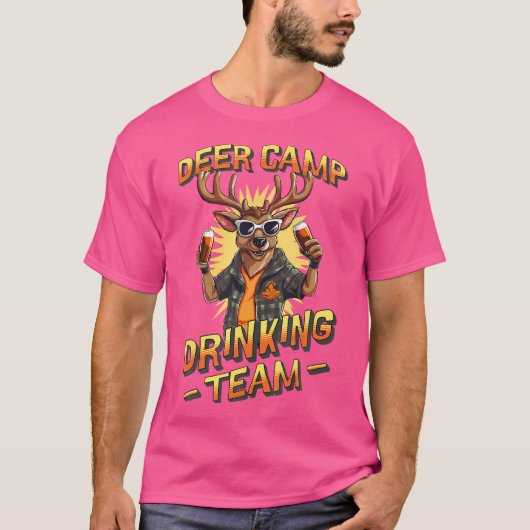 Hertenkamp Drink team - Funny Hunting T-shirt (Voorkant)