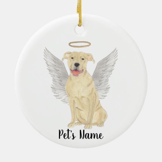 Hertenkleur Pitbull Staffy Sympathie Herdenking Keramisch Ornament (Achterkant)