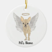 Hertenkleurige Crème Chihuahua Herdenkings Sympath Keramisch Ornament (Voorkant)