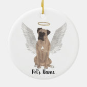 Hertenkleurige Gemaskerde Boxer Condoleance Herden Keramisch Ornament (Achterkant)