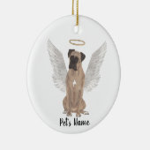 Hertenkleurige gemaskerde Boxer-herdenking Keramisch Ornament (Rechts)