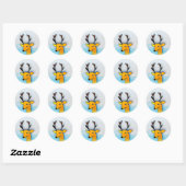 Hertenkop-54675 Ronde Sticker (Vel)